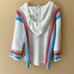 STELLAH Honeycomb Drawstring Hoodie in White