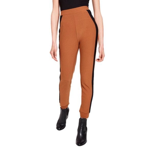 LYSSE Camel Joggers w/ black side panels