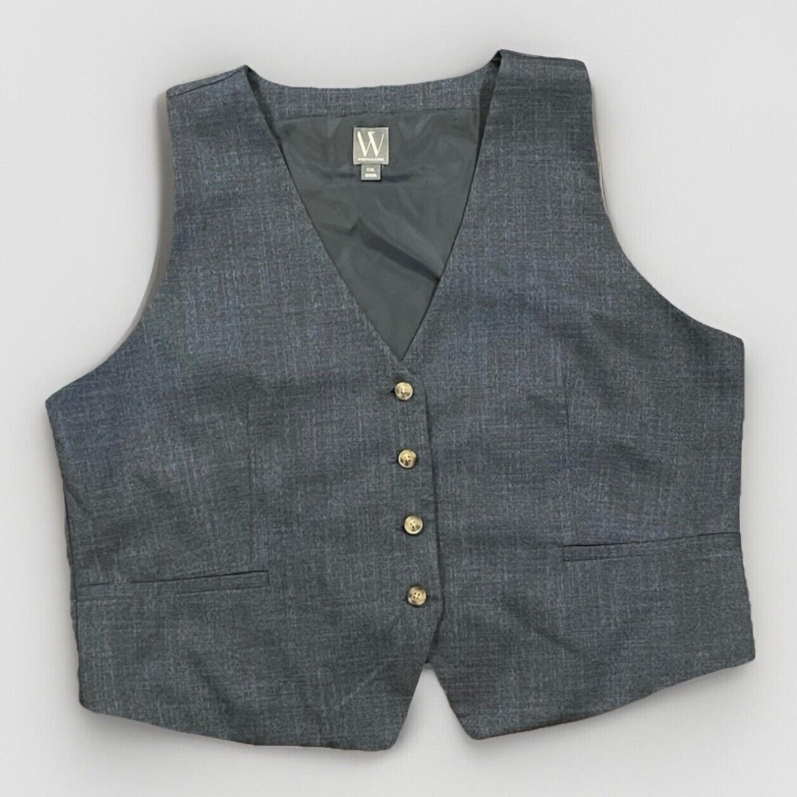 Worthington Men's Blue Vest Business 2XL