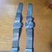 (2) Timex England Ladies; Winding Blue Dial Mesh watches
