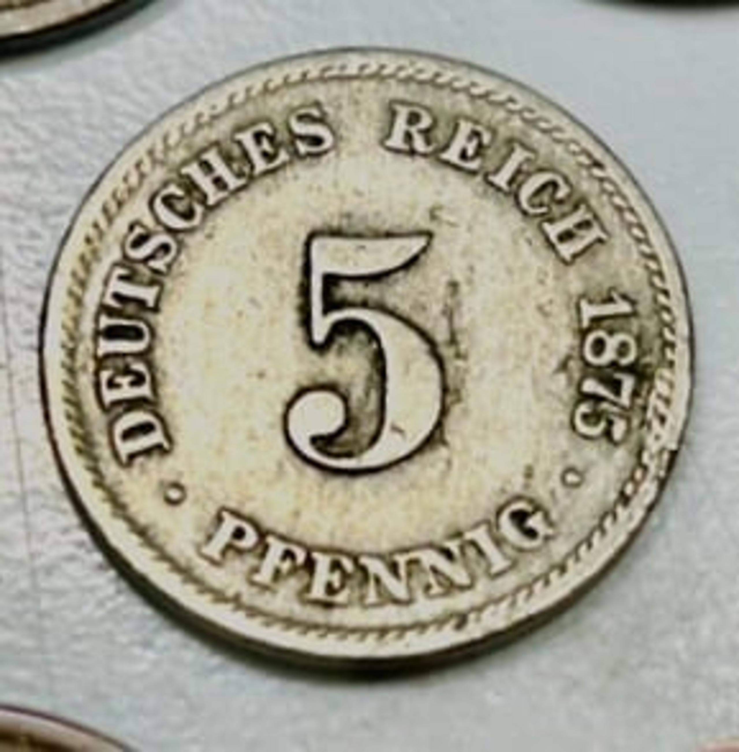 *1861* !! 163 YEARS OLD! 5 Pfennig Germany Silver Five Cents World Coin 1 Nickel