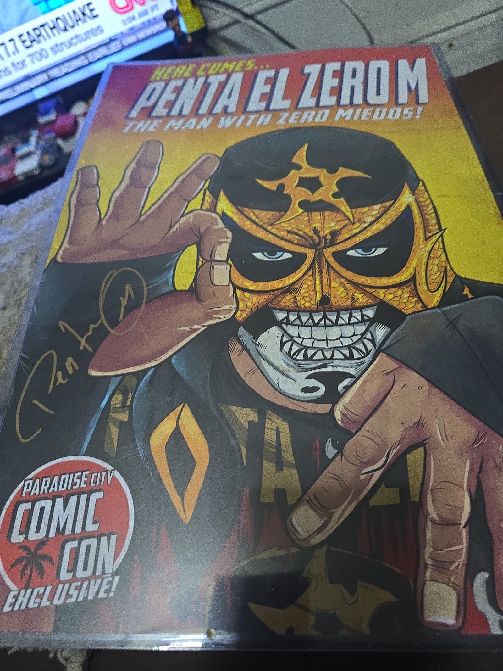 Autographed Penta Jr 11x17 print with certificate of authenticity