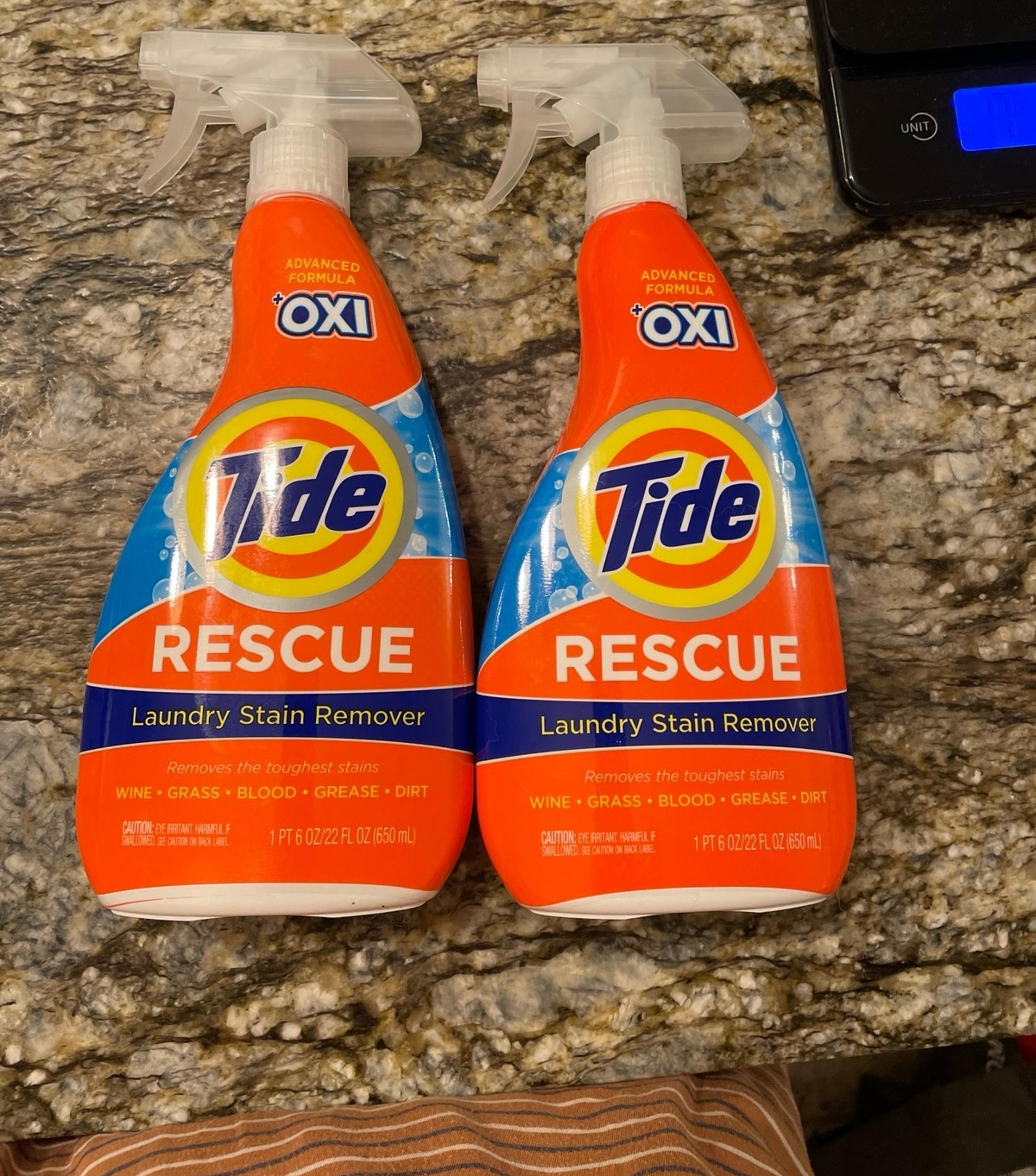 Tide Rescue Plus Oxi Laundry Stain Remover and Carpet Cleaning Spray and Wash X2