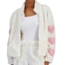 Crave Fame White Heart Sherpa Jacket