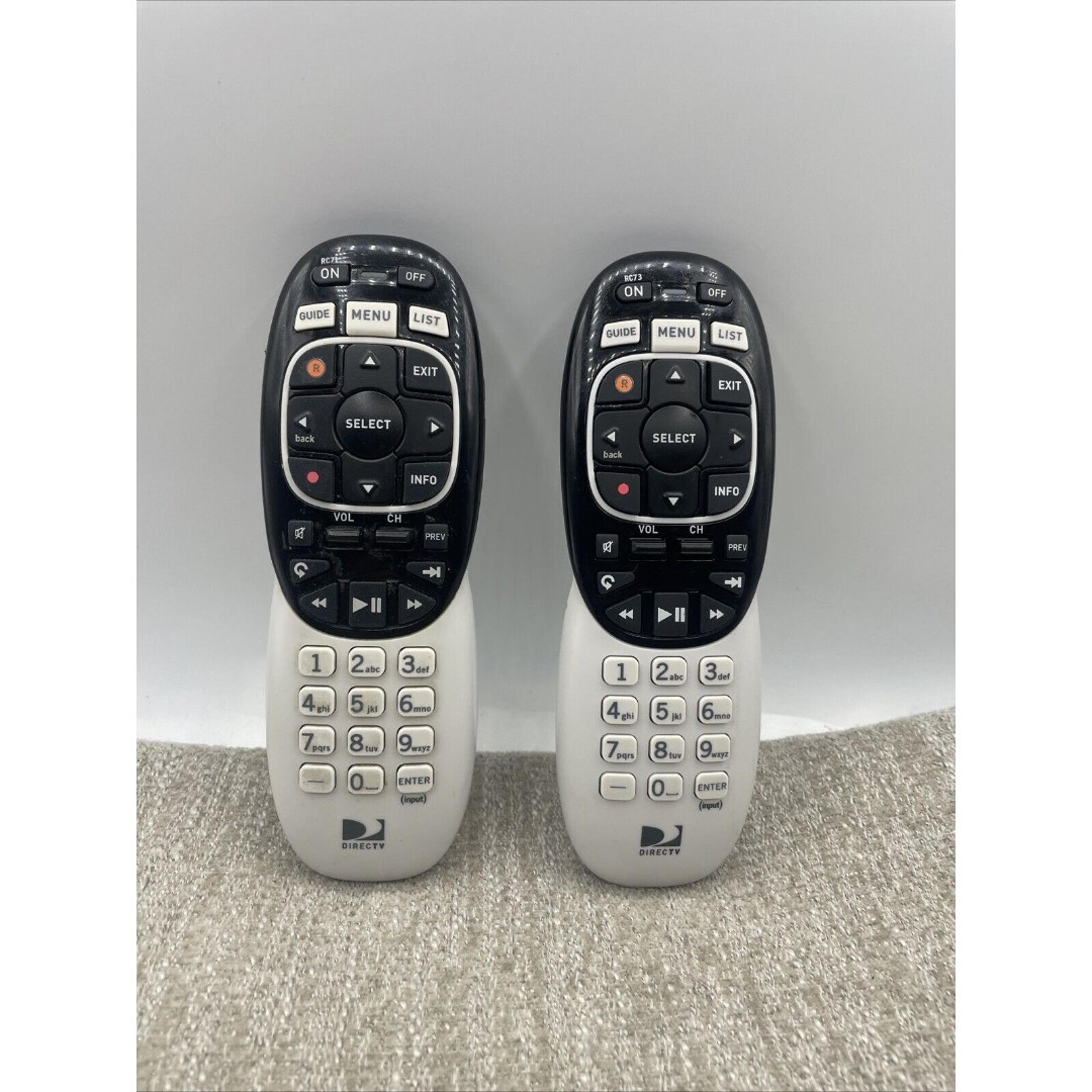 Lot of 2 DirecTV RC73 IR RF Genie Remote Controls Direct TV
