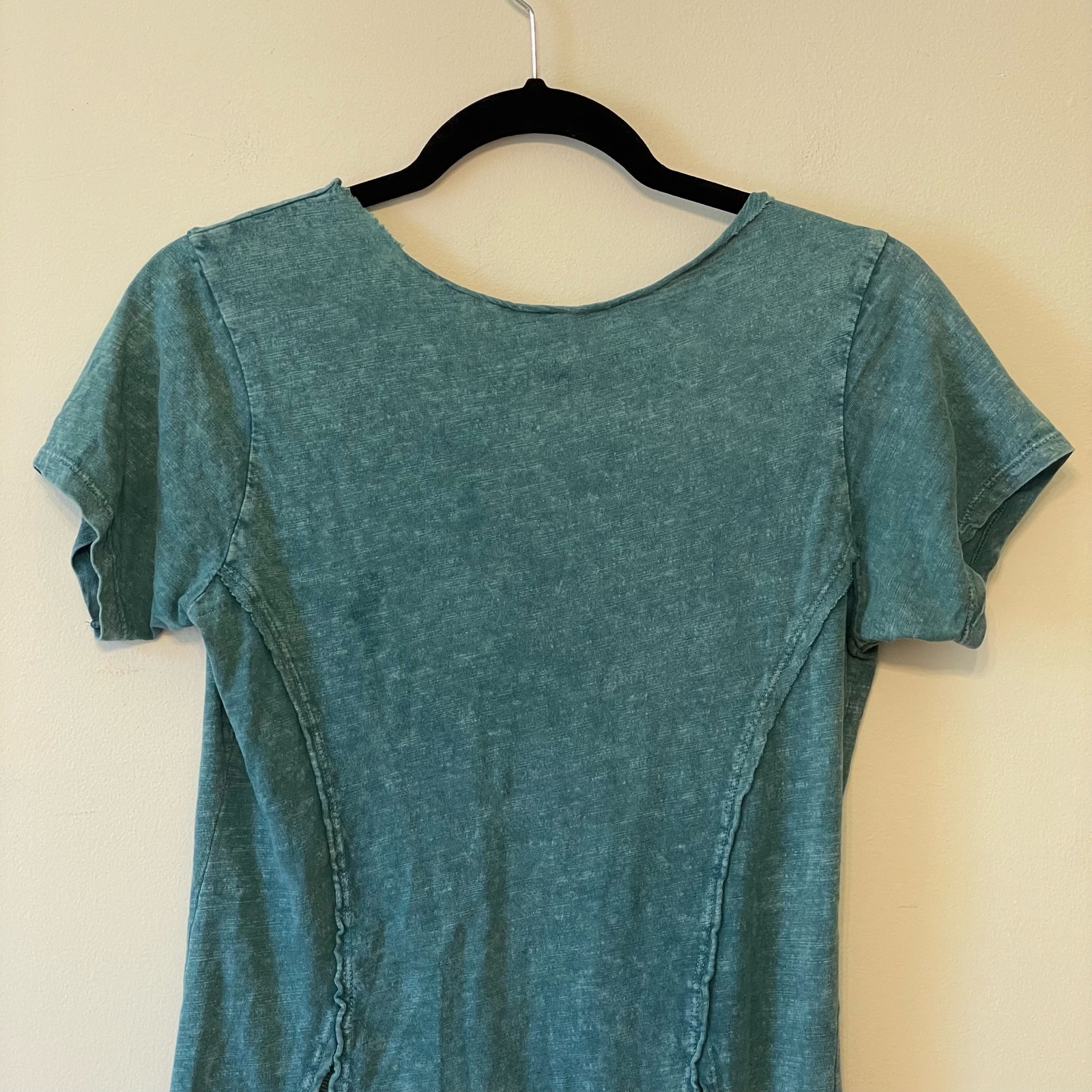 Affliction M short sleeve t-shirt green cross Lady Luck boho