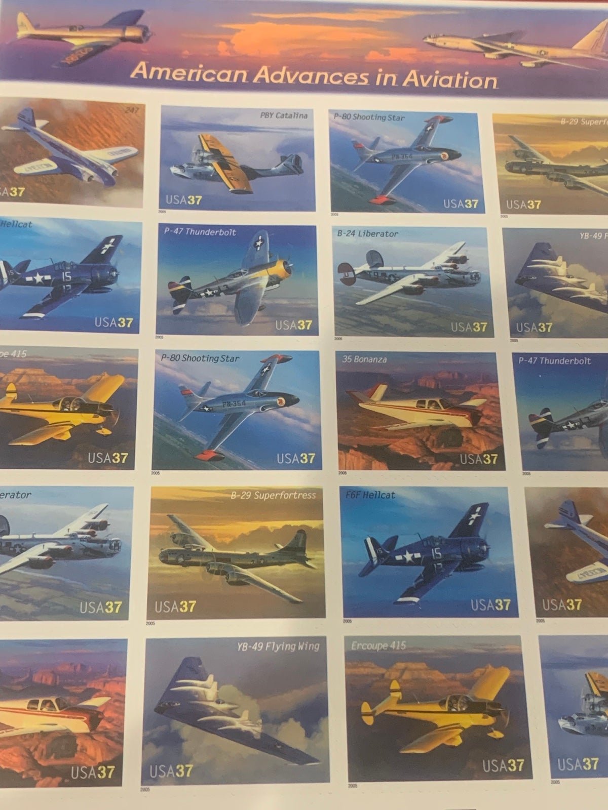 Stamps American Advances Aviation usps Stamps lot of 6 sheets usa