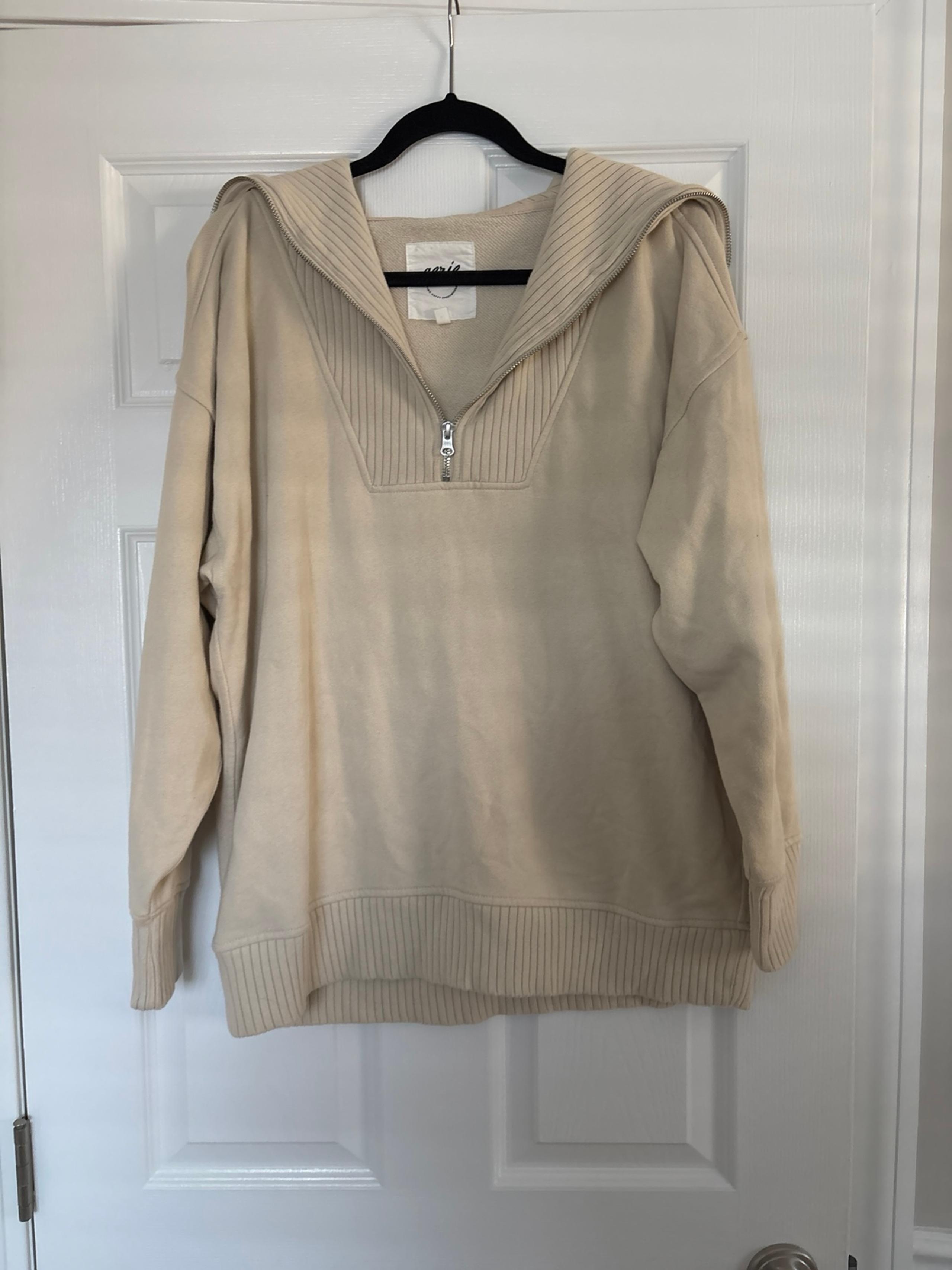 aerie oversize zip up