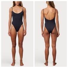 NWT Toast Swim High Cut One Piece Swimsuit in Moonless Night (Black) - Size S