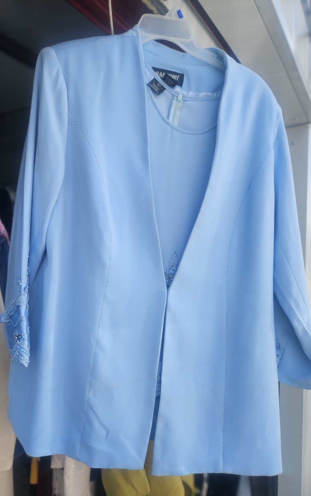 Women's plus size 20w light blue skirt suit