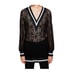 NWT Zara XS black/white see thru lace varsity sweatshirt