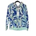 Hill House Womens The Allie Zip Up Hoodie in Ocean Kaleidoscope Size S Oversized