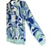 Hill House Womens The Allie Zip Up Hoodie in Ocean Kaleidoscope Size S Oversized