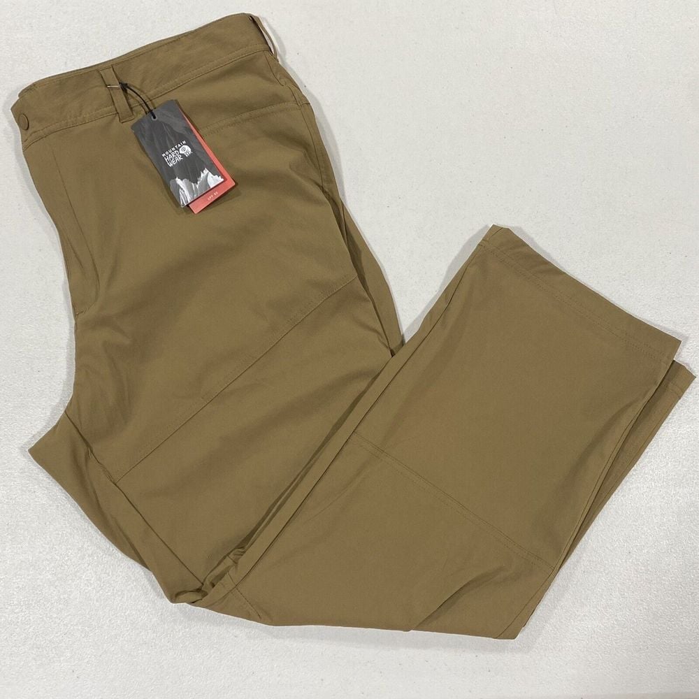 Mountain Hardwear Pant Men's 42x30 Tan Nylon Packable Active Hiking Stretch