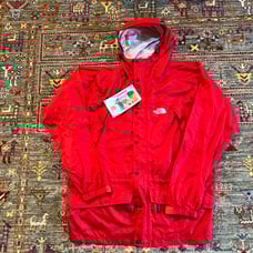 Rare Vintage 90s Y2K THE NORTH FACE Red Sitka Parka Rain Jacket Large