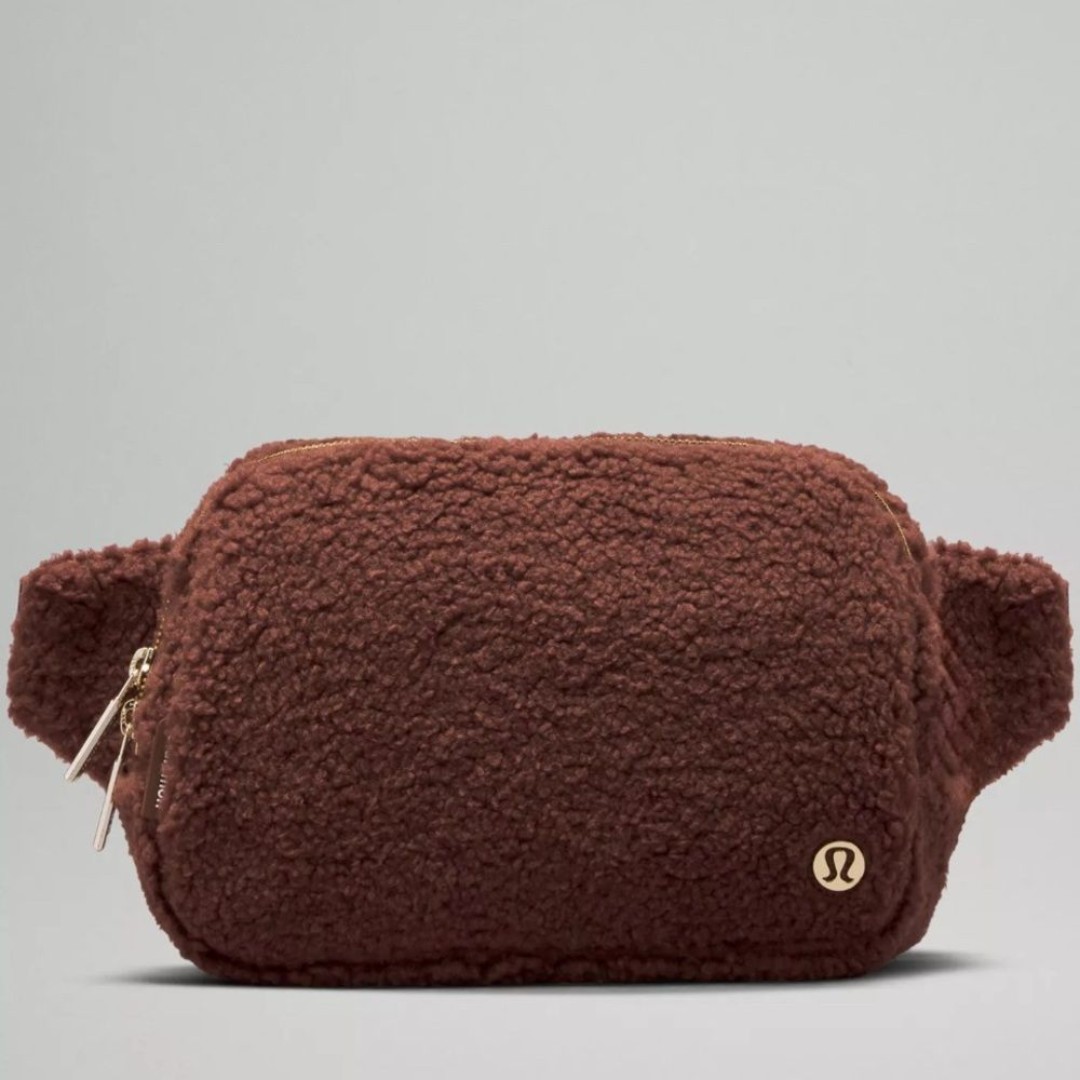 LULULEMON Athletica Everywhere Belt Bag Fleece LARGE 2L Brown Gold NWT
