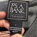 NWT Jos A Bank Traveler Mens sz L Black 100% Merino Wool V-Neck Pullover Sweater