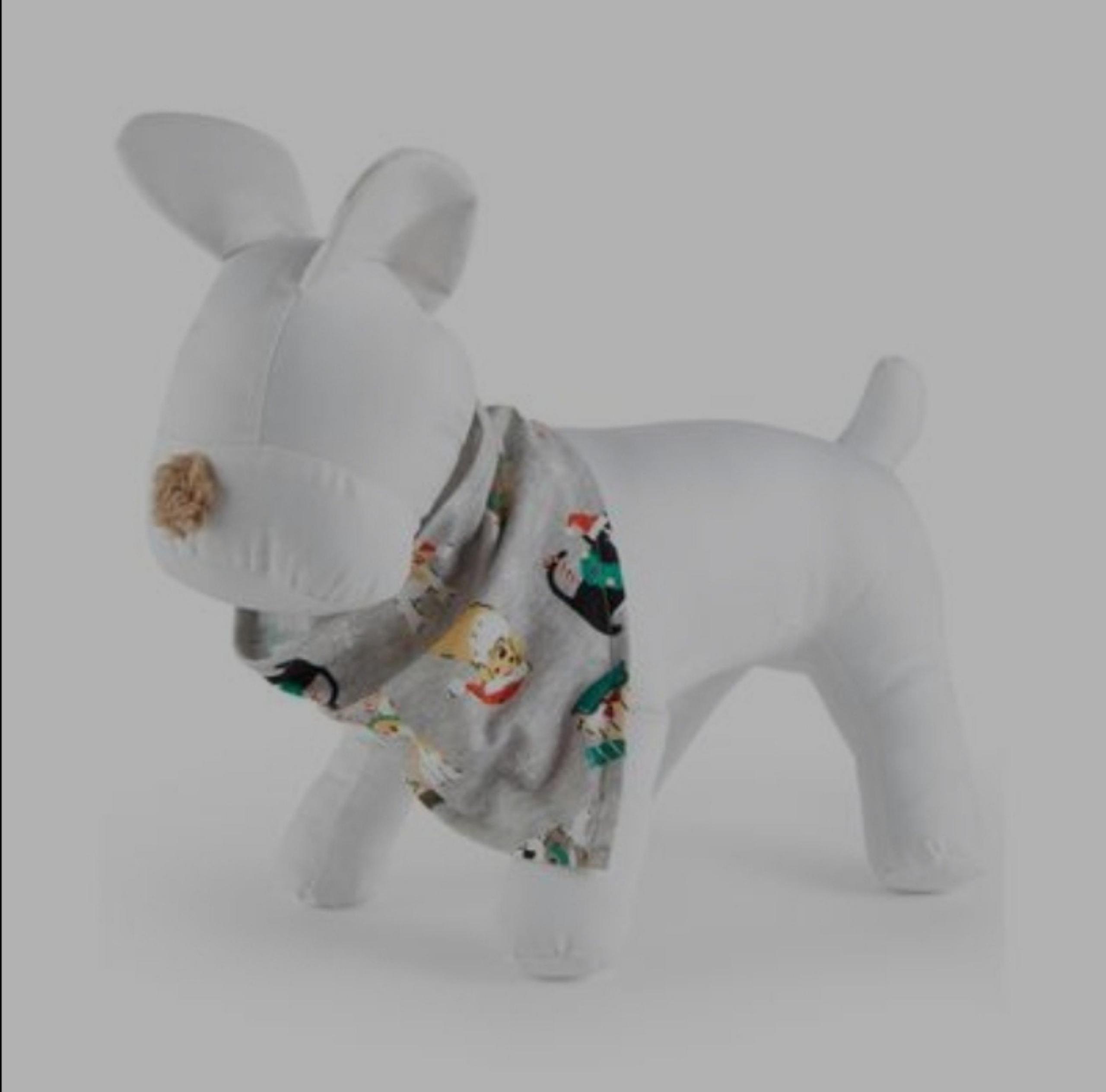 Family Pajamas Matching Pet Holiday Dogs Bandana S/M Gray