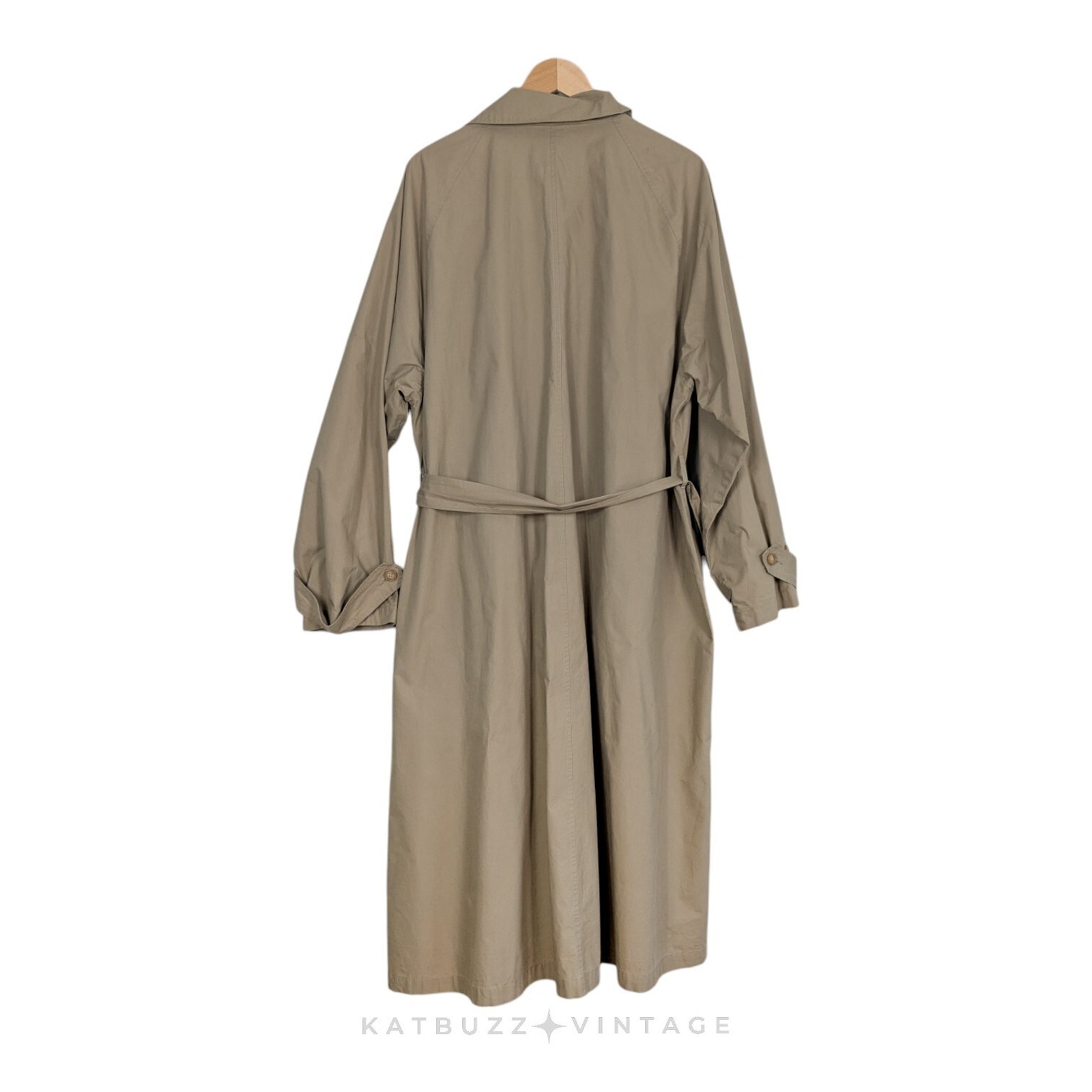 Vintage Polo Ralph Lauren Trench Coat Mens L Khaki Tan