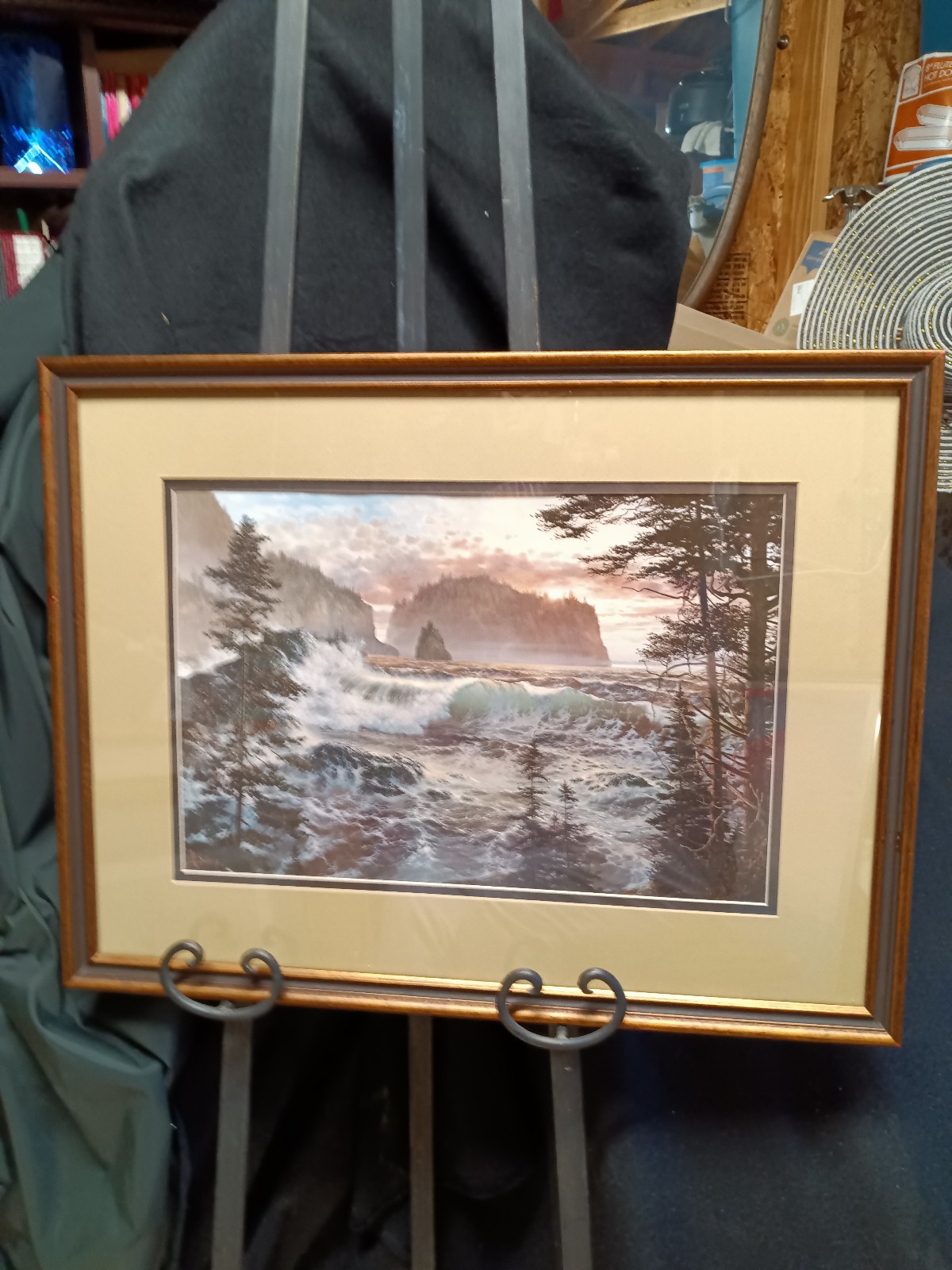 Beautiful landscape framed print. Artist Adams.