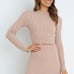 Petal + Pup Blush Cropped Long Sleeve Soft Knit Sweater Round Neck Size M/L