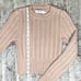 Petal + Pup Blush Cropped Long Sleeve Soft Knit Sweater Round Neck Size M/L