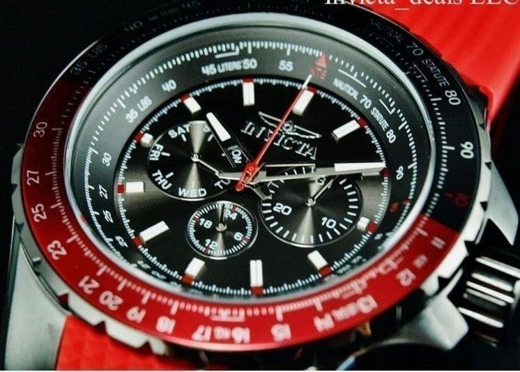 Invicta - AVIATOR - Multifunction - Red / Black- mens watch