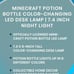 Minecraft Potion Bottle Color Changing Nightlight Lamp NIB