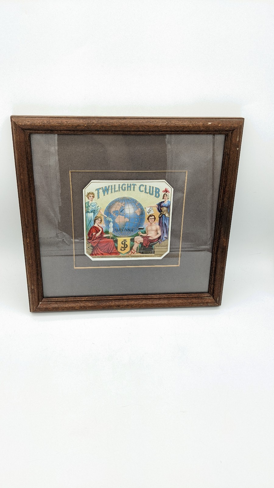 Antique Mint Cigar Label Framed Advertising