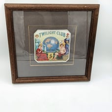Antique Mint Cigar Label Framed Advertising