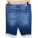 Judy Blue Women's Large Salma Hi-Rise Dark Wash Fray Hem Bermuda Shorts Stretch