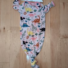 Little sleepies Dino gown & headband