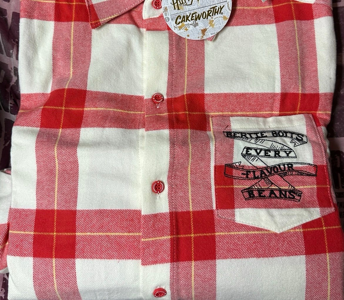 New with Tags Harry Potter x Cakeworthy Bertie Botts L Flannel Shirt