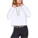 Under Armour white cropped ribbed pullover hoodie