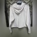 Under Armour white cropped ribbed pullover hoodie