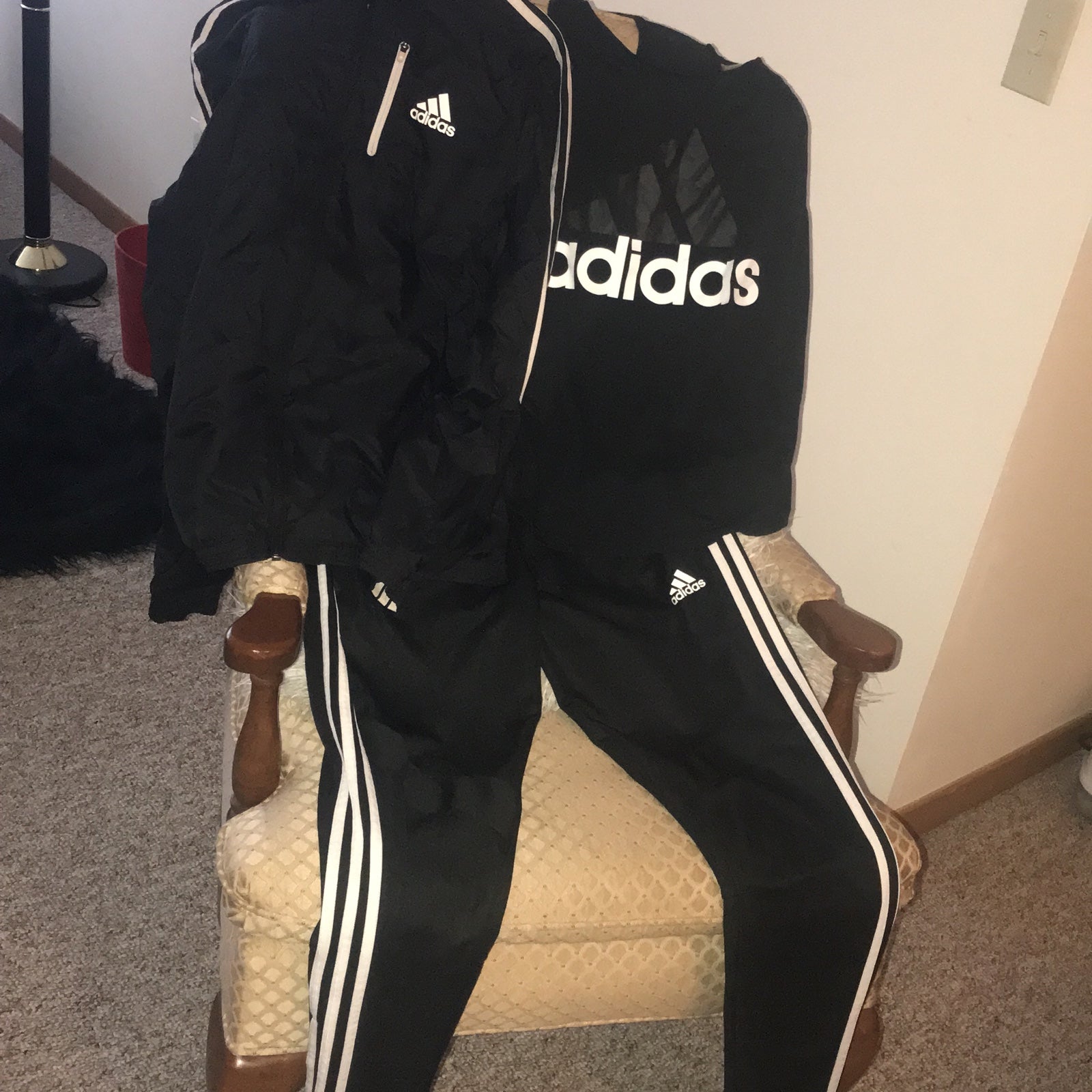 Adidas 3-Stripes Track Suit in Black