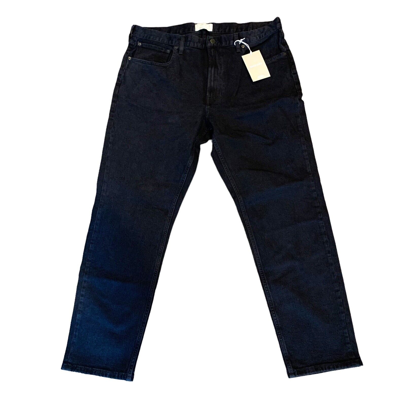 EVERLANE The Organic Taper Jean Men's Size 38 x 32M Coal Black Denim Stretch NWT