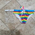 Andrew Christian Men's Medium Rainbow Striped Swim Briefs LGBT Party Deadstock