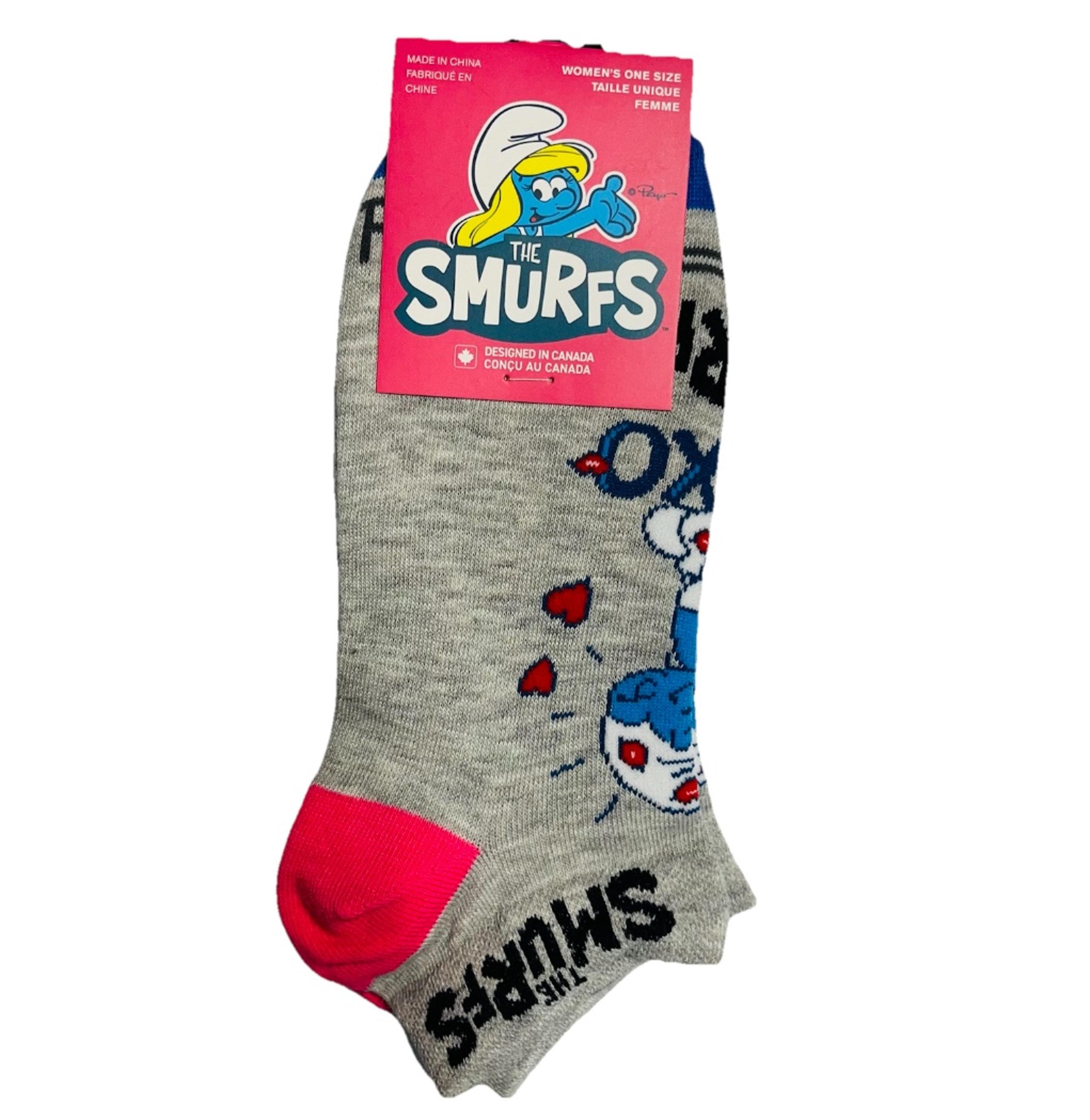 The Smurfs Socks Womens Ankle No Show Crazy Fun Graphic Novelty Silly Cartoon