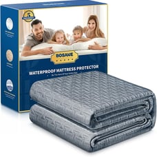 Queen Mattress Protector, Breathable Cooling 8-21'' Deep Pocket Gray