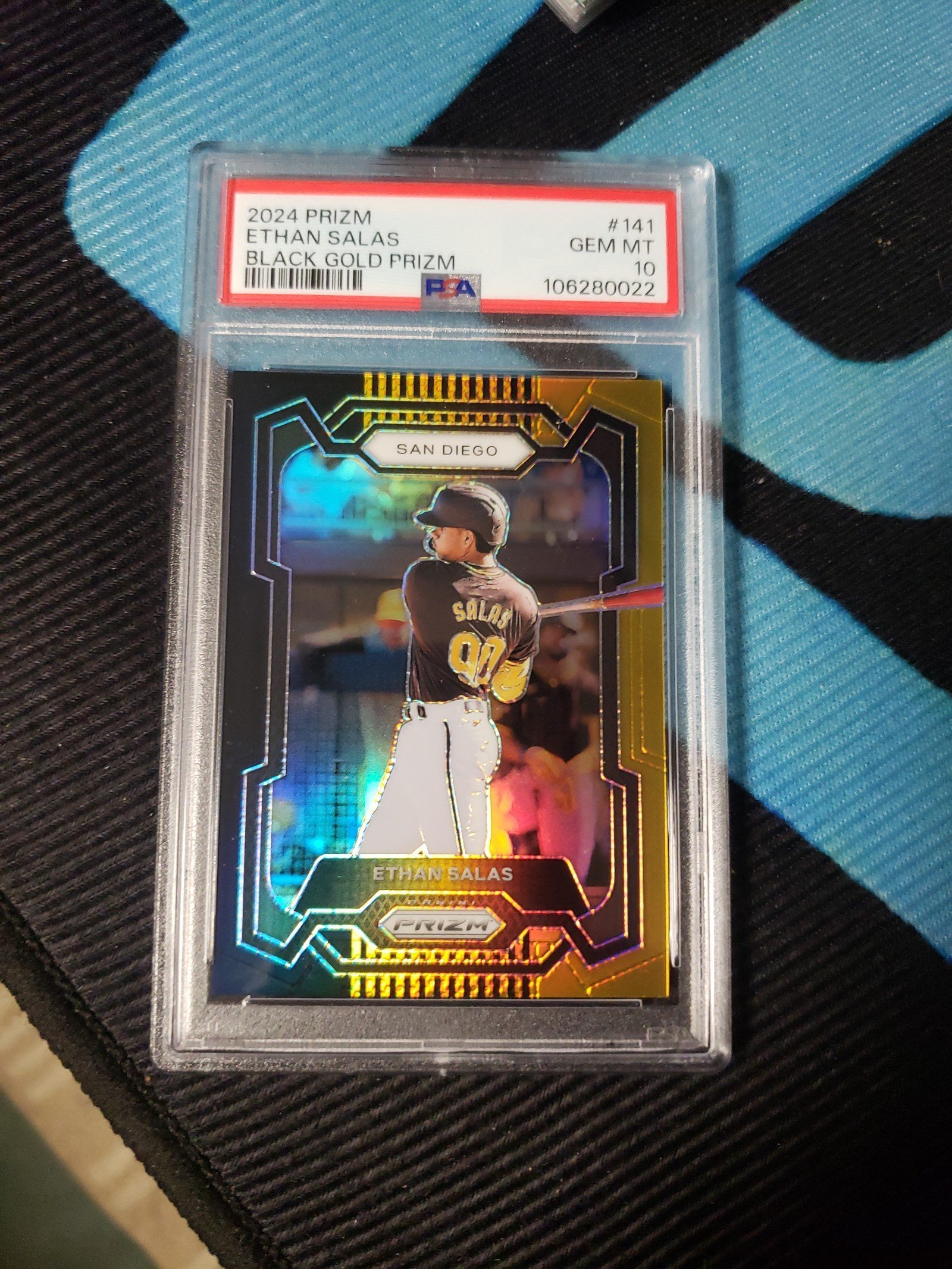 2024 panini Prizm Ethan Salas Black Gold 3/5 pop.1