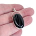 Vintage Sterling Silver 925 Black Agate Pendant