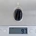 Vintage Sterling Silver 925 Black Agate Pendant