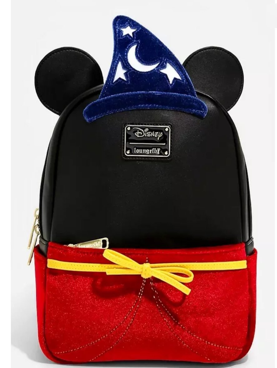 NWT Loungefly Disney Mickey Mouse Sorcerer Figural Light-Up Mini Backpack