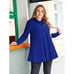 LARACE Cowl Neck women's Sweatshirt Top With Pocket Long Sleeve tunic size M