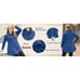 LARACE Cowl Neck women's Sweatshirt Top With Pocket Long Sleeve tunic size M