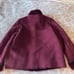 Coaco New York womens burgundy coat faux fur lined trim size S.