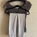 CAbi Mushroom/Gray top-stitch Suit (size 8) w/lace top (M) - favorite suit EVER