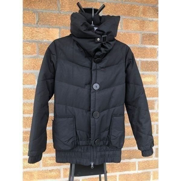 soia & kyo black button down coat