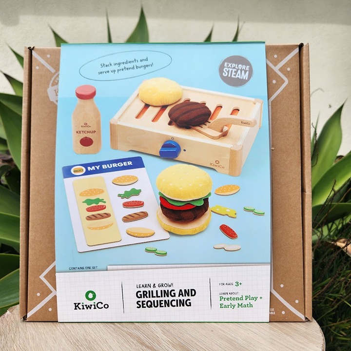NEW KiwiCo. Kiwi Co. Build-a-Berger Grill Pretend Play Science Kit Hamburger